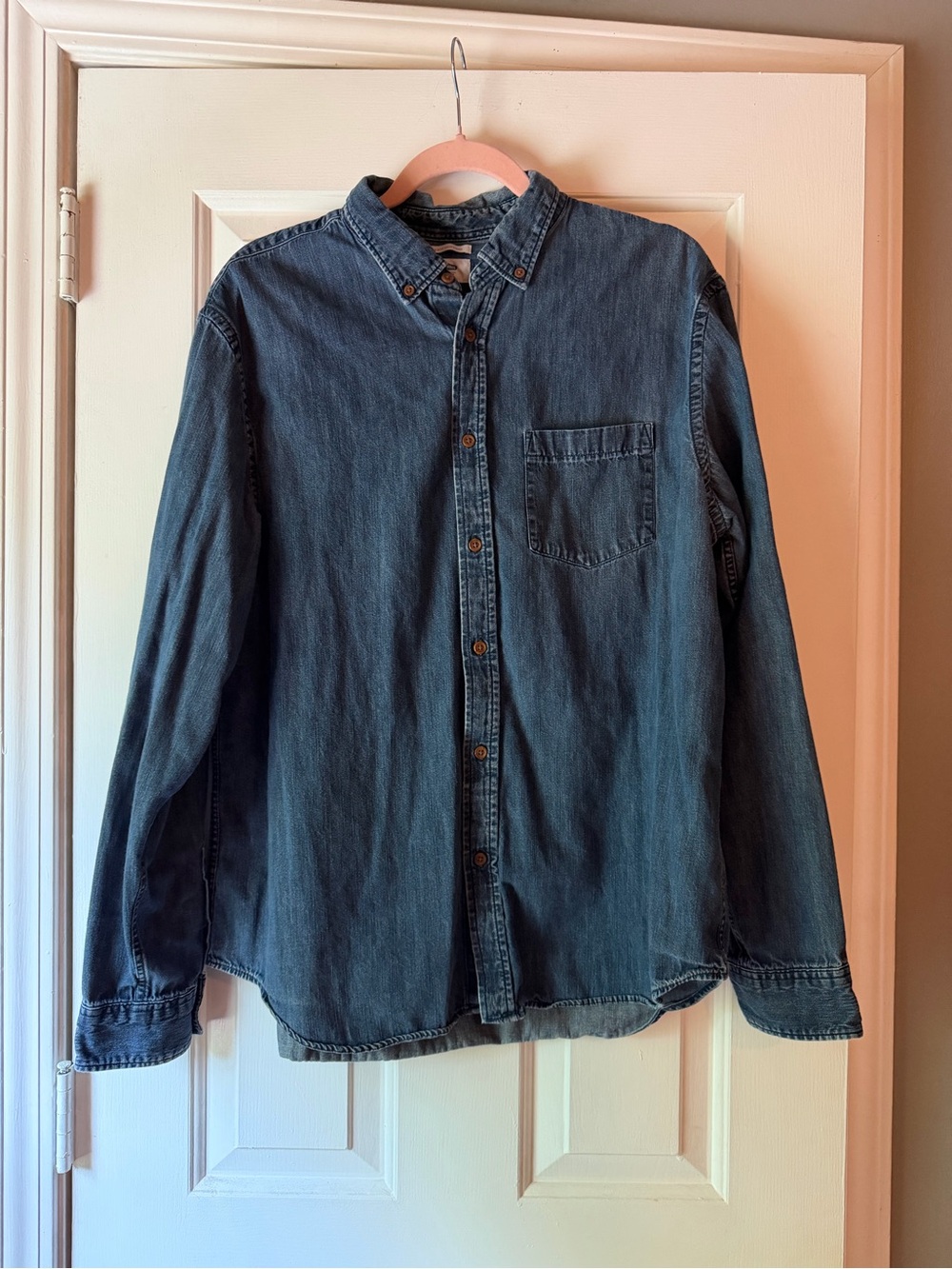 Old Navy Men's Indigo Denim Button-Down Shirt